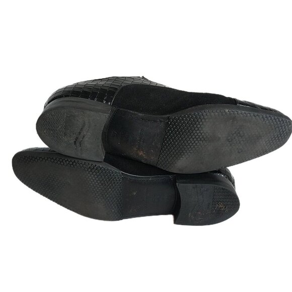Corrente Black Suede Lizard Print Calf Skin Oxford Fake Lace Mens Shoes 46 Italy main image 10